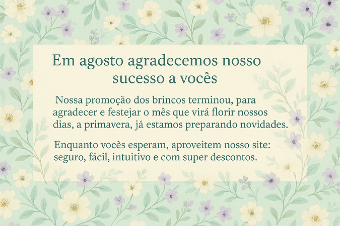 agradecimento agosto 