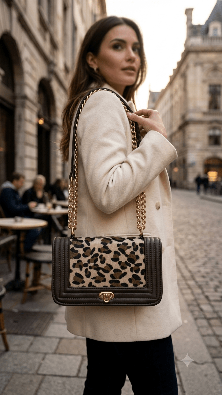 Bolsa Transversal Clutch  animal print