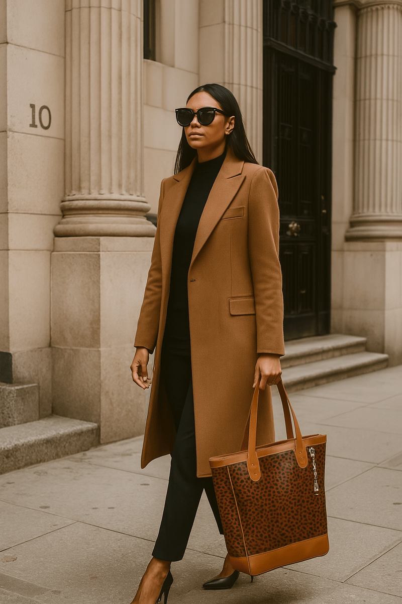 Sacola de praia casual caramelo Juquiá