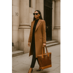 Sacola de praia casual caramelo Juquiá