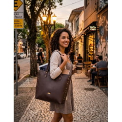 Sacola casual caramelo elegance 