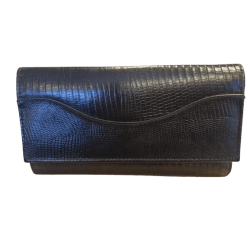 CARTEIRA COURO LEZARD PRETO