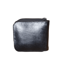 PORTA-MOEDAS EM COURO PRETO