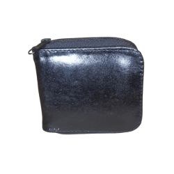 PORTA-MOEDAS EM COURO PRETO